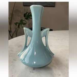 Vintage 1920's Art Deco Styled Stunning Blue Pottery Vase  Unmarked